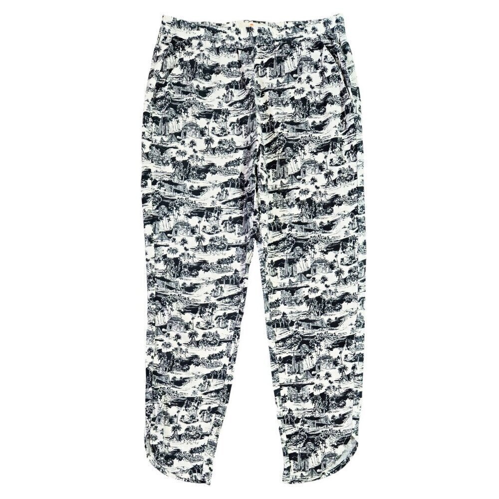 Marine Layer Allison Tencel Cropped Pant SF San Francisco Toile Novelty Print